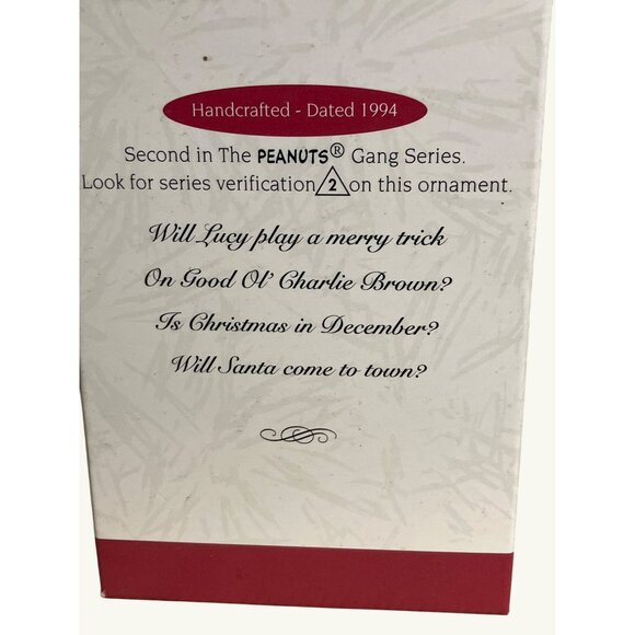 Hallmark Keepsake Ornament The Peanuts Gang Lucy With Football 1994 Collectors S - Picture 4 of 12